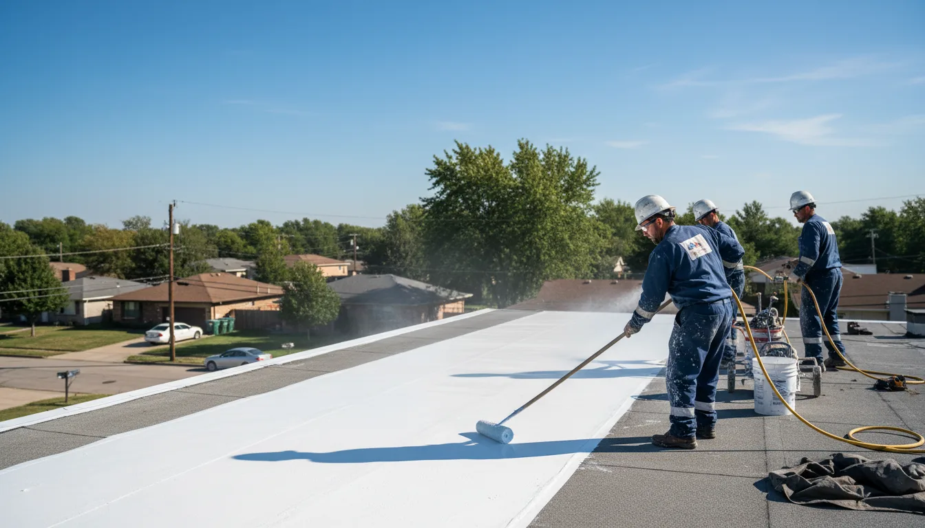 Commercial roof coating in Fidelity, IL near me